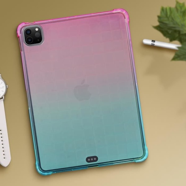 Sininen ja vaaleanpunainen puskurin kulman suojakotelo iPad Pro 11 2020/2018 ja Air 2020 blått och rosa
