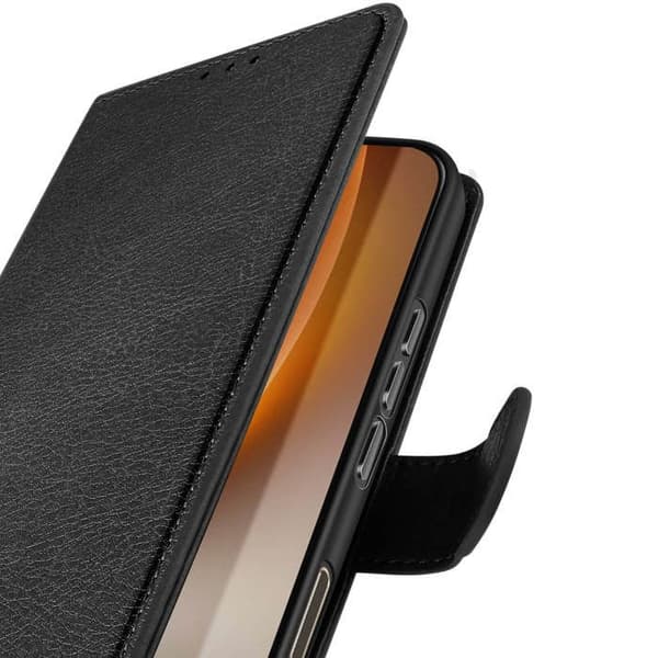Folio-etui til Honor Magic 8 Pro Chesterfield-serien med støttefunktion i sort Svart
