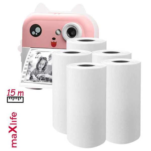 Maxlife termisk fotopapir til børnefotoprinter - 5 spoler