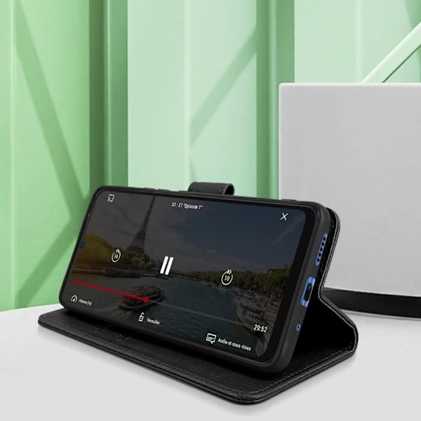 Xiaomi Redmi 10C Fodral - AVIZAR - Flip Wallet Video Support - Svart svart