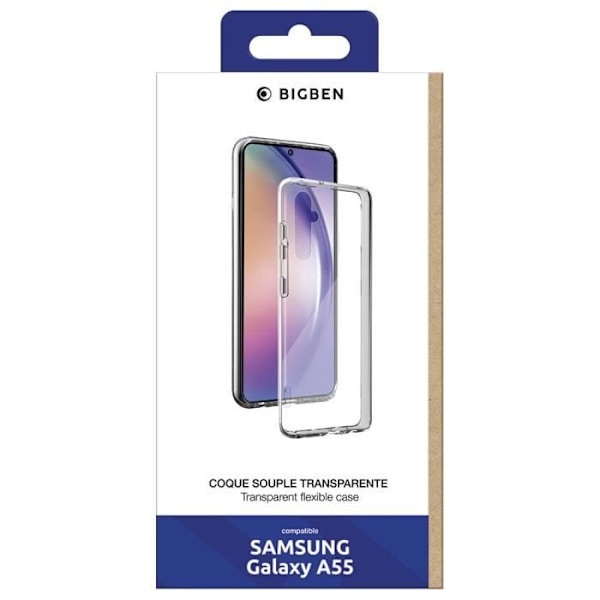 Kotelo - BIGBEN CONNECTED - Samsung Galaxy A55 - Pehmeä - Erittäin ohut - Läpinäkyvä Transparent