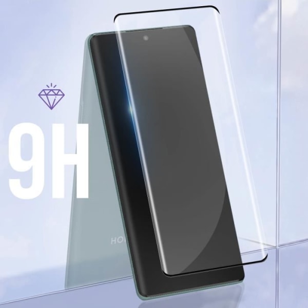 Hærdet glas til Honor Magic 5 Lite 5G 9H Hårdhed Buede kanter Sort Svart