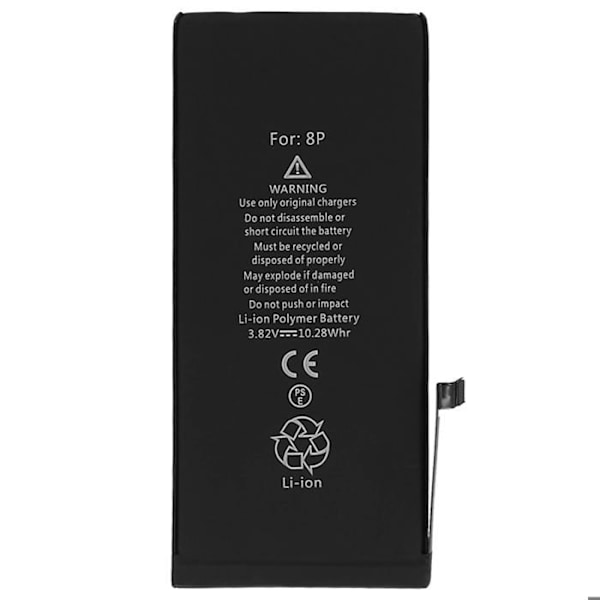 Sisäinen akku iPhone 8 Plus 2691 mAh Li-Ion Korvaa 1IP3/49/109 Svart