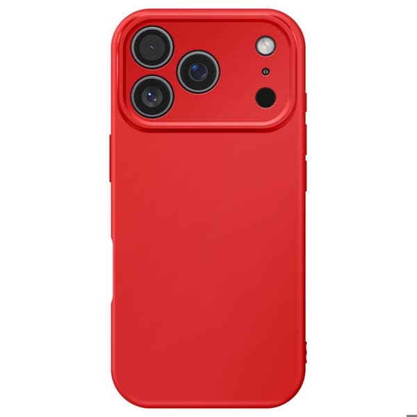 Coque - ADVARSEL - iPhone 17 Pro Max - Blød Silikon - Rutsjesikker - Rød Röd
