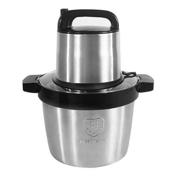 Elkødshakker - SOKANY - Model 8L - 2 Hastigheder - Rustfrit Stål - Sort/Sølv Svart