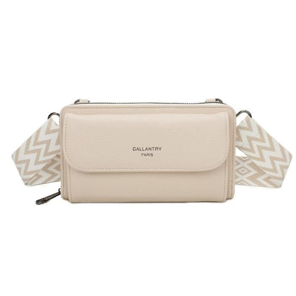 Gallantry Læder Wallet Skuldertaske - Beige - Blød - Punglås Beige