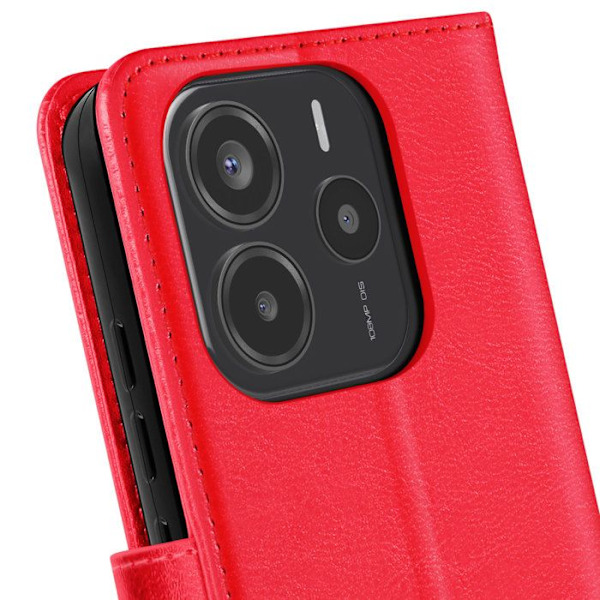 Étui för Xiaomi Redmi Note 14 4G Plånbok med Rem Mayaxess Röd Röd