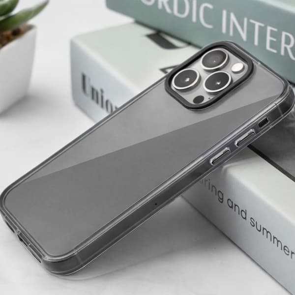 Cover til iPhone 14 Pro Max JellyTint Serie Stødabsorberende Rhinoshield Sort transparent Svart