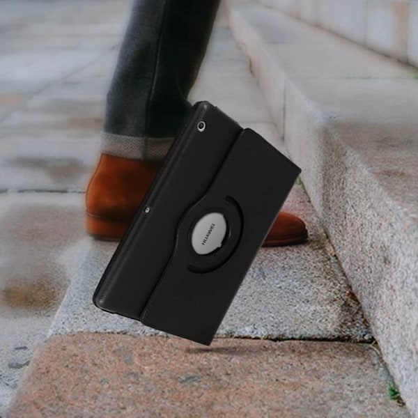 Etui - AVIZAR - Huawei MediaPad T3 9.6 - Helskydd - Rotationsstöd 360° - Svart Svart