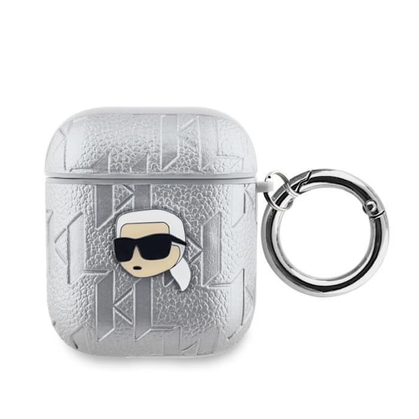 Étui til AirPods 1 / 2 Monogram med Karl Head Prægning Karl Lagerfeld Sølv Grå