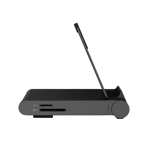 Tablet Stativ - SATECHI - Fleksibelt stativ med USB-C hub - 4K HDMI udgang - SD & USB kortlæser - Sort