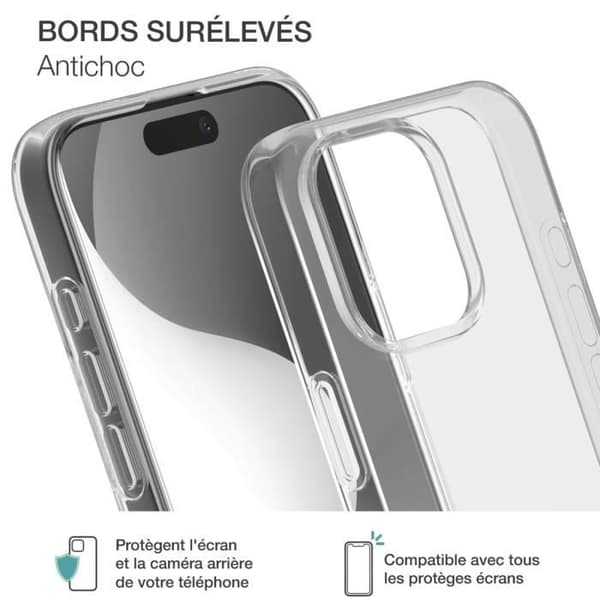 Coque - BIGBEN - iPhone 16 Pro Max - Blød - Anti-gulning - Transparent Transparent