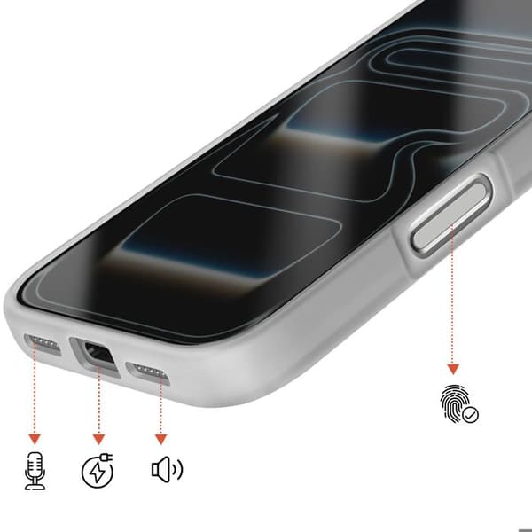 MagSafe-cover til iPhone 17 Pro Beskyttelse i to materialer Hård bagside Grå Grå