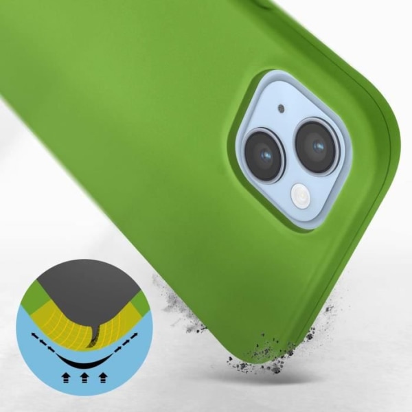 iPhone 14 fodral Halvstyv Soft-touch Fin grön Grön