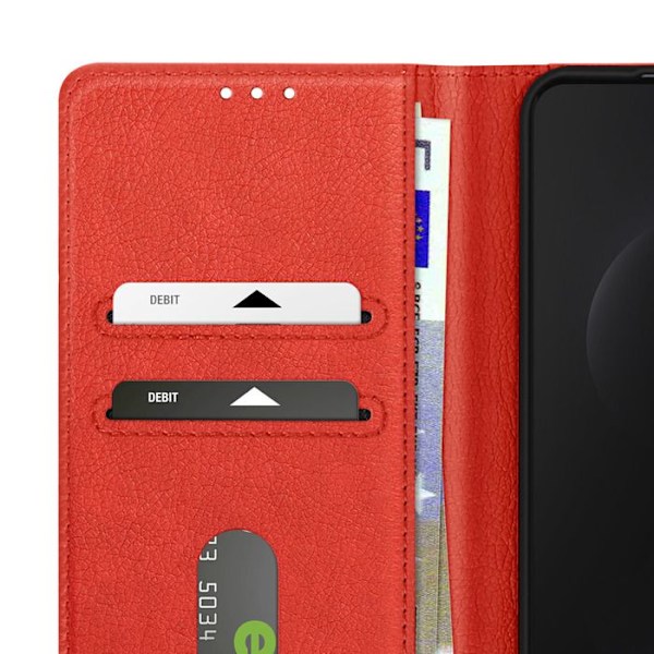 Etui til Samsung Galaxy S25 Edge Klap Pung og Videostativ Rød Röd