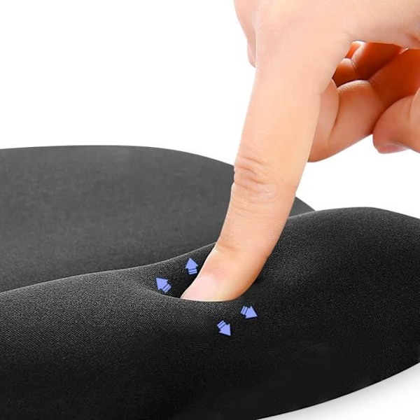 Ergonomisk musmatta med anti-trötthets handledsstöd LinQ Svart