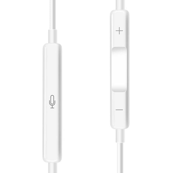 Hörlurar - MAYAXESS - Google Pixel 10 Pro - USB-C - Inbyggd mikrofon - Vit Vit