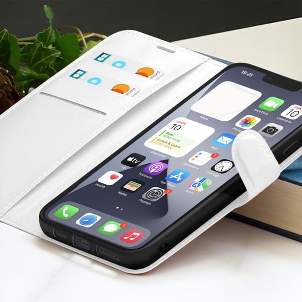 Plånboksetui för iPhone 13 Pro Max med Stöd och Magnetfäste Zanaé Vit Vit