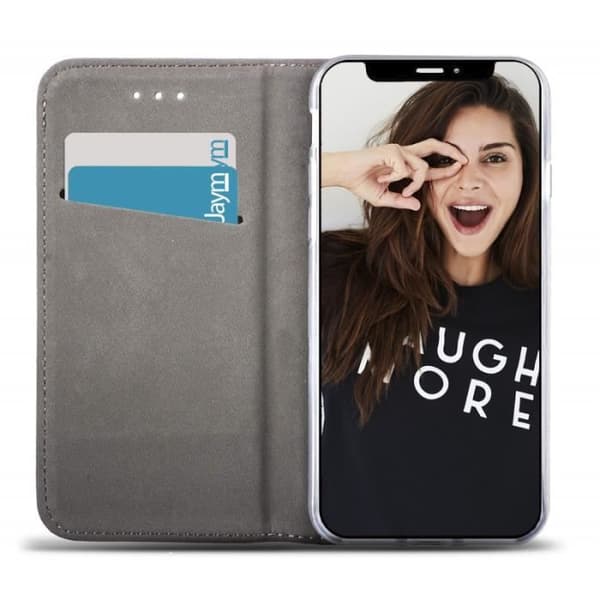 Folio-etui - JAYM - Apple iPhone 12 / 12 Pro - Sort - Magnetisk stativfunktion Svart