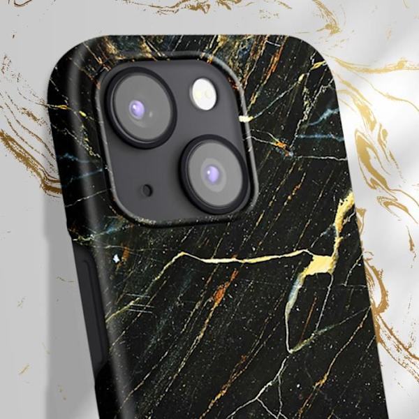 Skal till iPhone 13 Marbled Luxury Ultratunn Port Laurent Marble iDeal of Sweden Svart / Guld