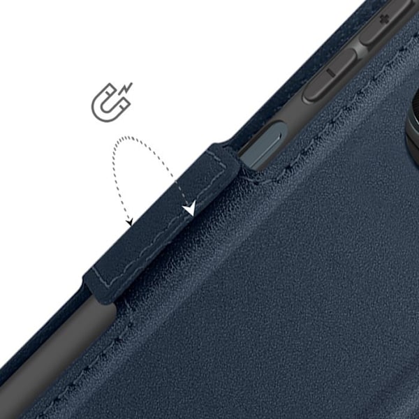 Etui för Motorola Moto G05 och E15 Kortfickan Video Stöd Blå Natt Blå