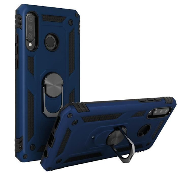 Coque - AVIZAR - P30 Lite - Bi-material - Hållring - Videostöd Midnattsblå