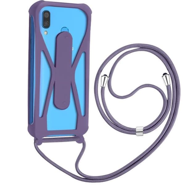 Coque - AVIZAR Universell - Mjuk Silikon - Karmkuddar - Stativstöd - Lavendel Lavendel