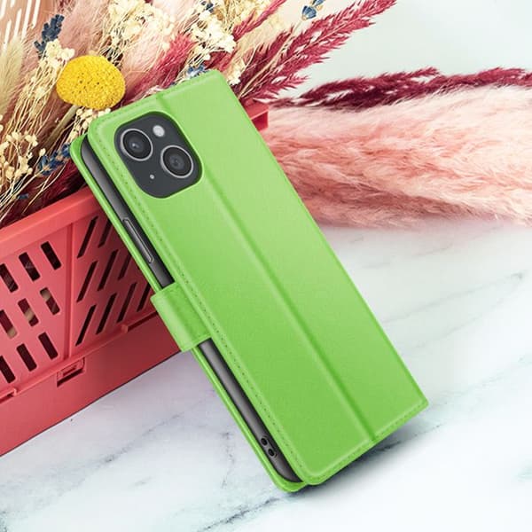 Fodral Plånbok för Apple iPhone 15 Plus Stöd och Flik Zanaé Grön Grön
