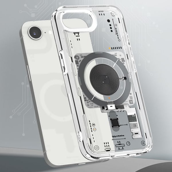 Coque MagSafe til iPhone 16e Antichok Ultra Hybrid Neo One Spigen SGP Sort Transparent Svart