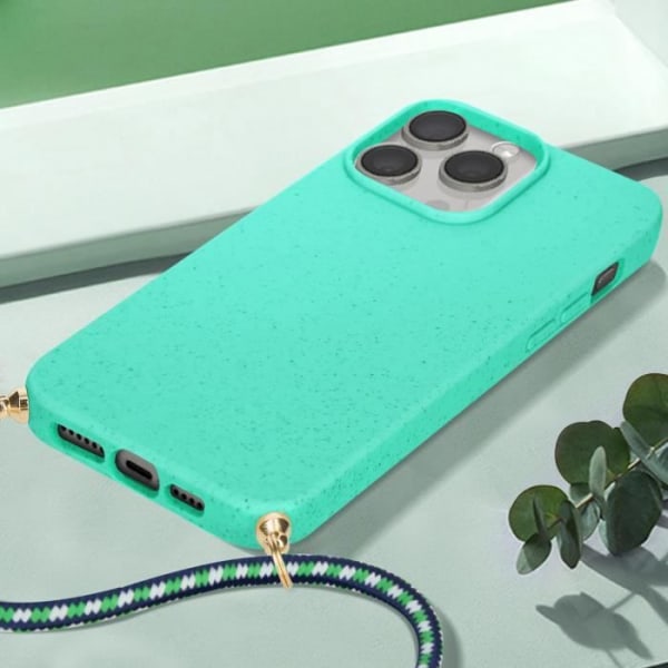 Nauhakotelo iPhone 15 Prolle Silicone Kierrätettävä Classic Case Organic Turquoise Blå