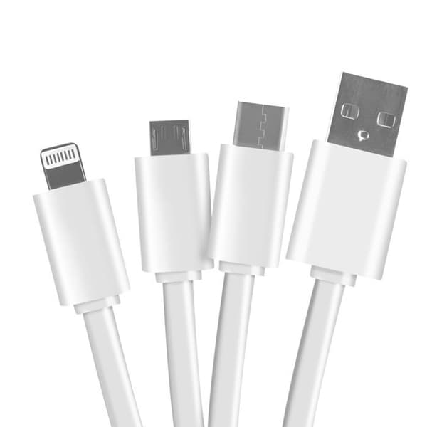 USB 3-in-1 - AVIZAR - YELLO KOKO Bélier - Avainlenkki - Micro-USB/USB-C/Lightning - 15 cm