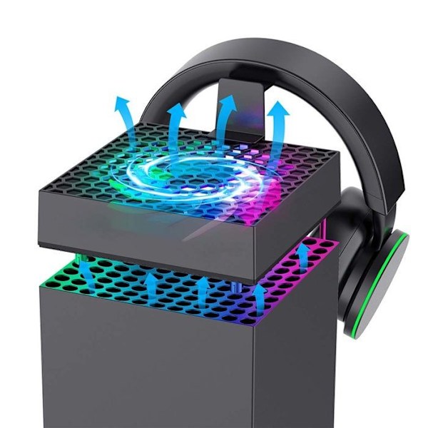 Monitoiminen Latausasema Jäähdytyksellä ja Kuuloketukituksella Xboxille Ipega Musta Svart