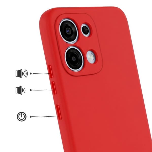 Silicone Soft-Touch-fodral för Oppo A6 Pro Fast Cover Röd Röd