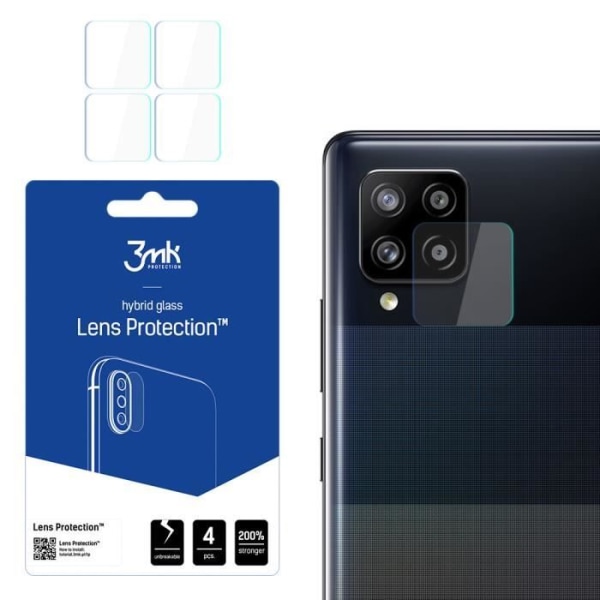 Paket med 4 3MK Samsung Galaxy A42 5G linsskydd - transparent/blått - TU