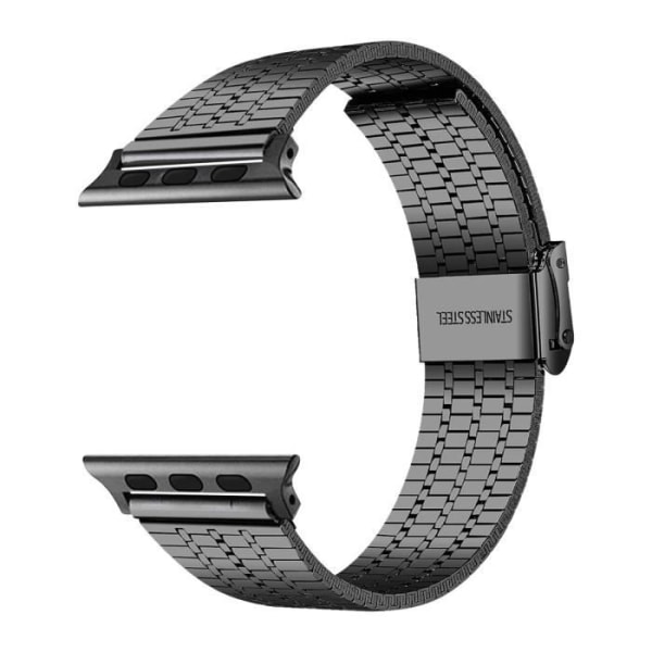 Armbånd til Apple Watch 41mm / 40mm / 38 mm Square Links Stål Sort