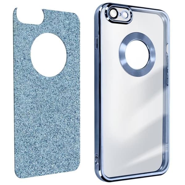 Coque - Protecam - Spark - Paillette - Blå - Fleksibel - Kompatibel med iPhone 6 Plus/6S Plus Blå