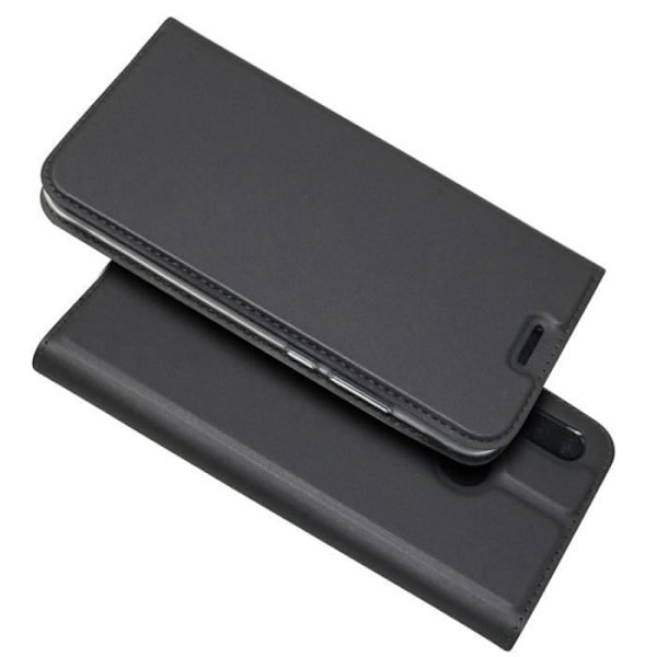 Svart autoabsorberat PU-fodral för Huawei P20 Lite