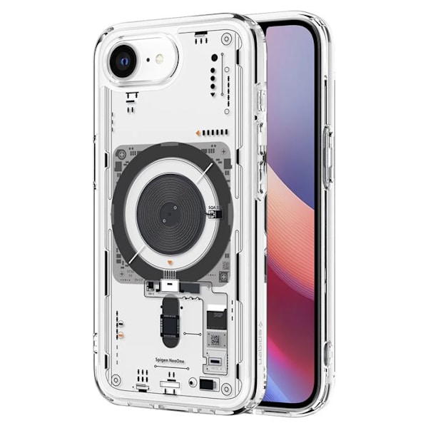 Coque MagSafe til iPhone 16e Antichok Ultra Hybrid Neo One Spigen SGP Sort Transparent Svart