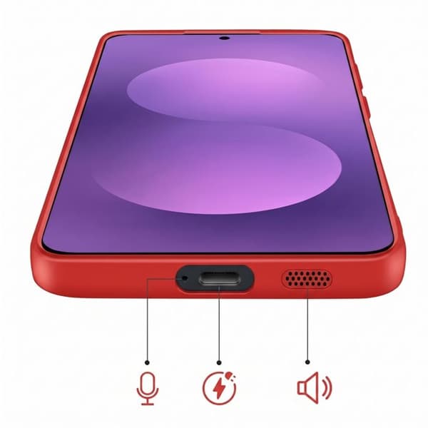 MagSafe-cover til Samsung Galaxy S26 FE Blød berøring Stødabsorberende Rød Röd