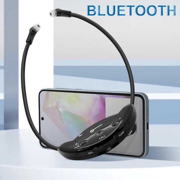 TV-hörlurar - GEEMARC - Seniormodell - Bluetooth 5.2 - Batteritid 10 timmar - Svart Svart