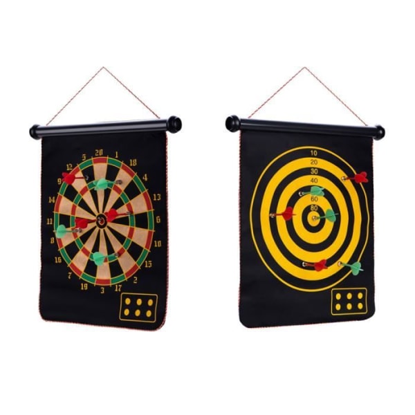 Magnetisk dartskive - 38cm - Barn - Indendørs - Sort - Blandet - Andet Svart