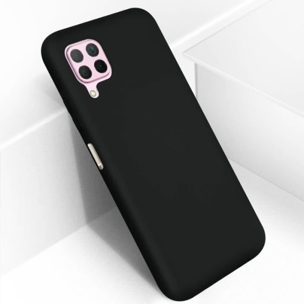 Beskyttelsesskal - AVIZAR - P40 Lite - Semi-hård silikone - Soft Touch - Sort Svart
