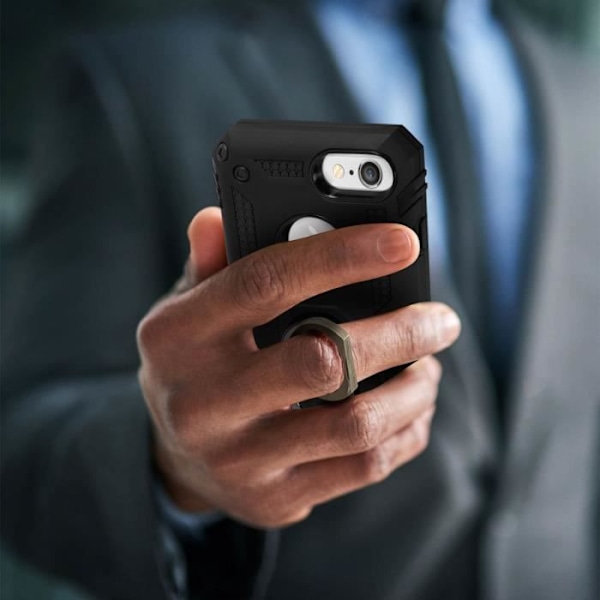 Coque - AVIZAR - iPhone 6/6S/7/8 - Bi-materialer - Videostöd - Magnetisk Svart