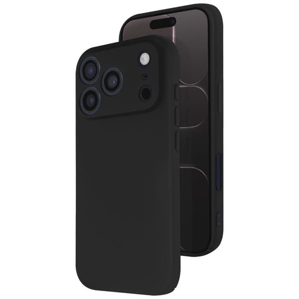 IPhone 17 Pro Max Soft-Touch silikonikuori Fast Cover musta Svart