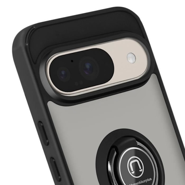 Cover til Google Pixel 9 og Pixel 9 Pro med sort video støtte ring Svart