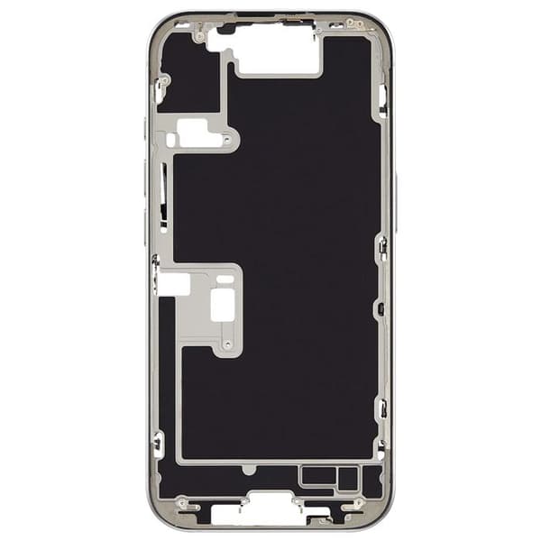 Erstatningscentralchassis til iPhone 16 Pro Max Hvid / Sort Vit