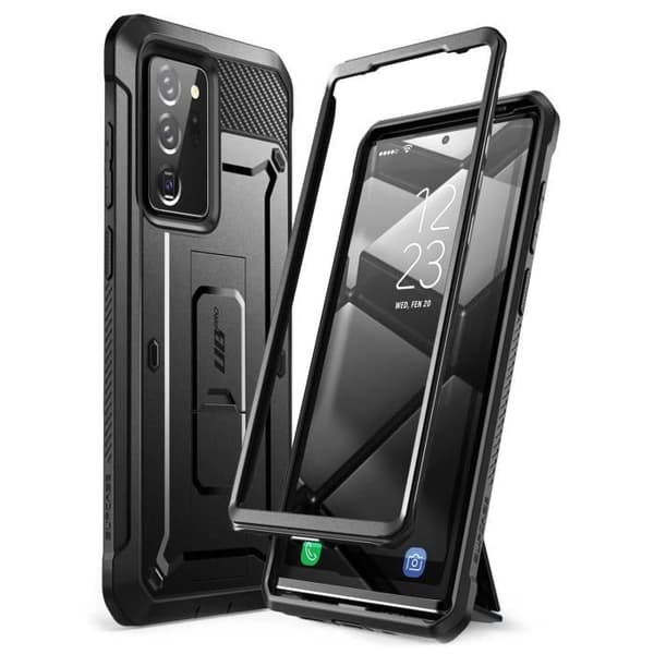 Coque - Supcase - Unicorn Beetle Pro - Galaxy Note 20 Ultra - Sort - Fuld beskyttelse - Bælteklips Svart
