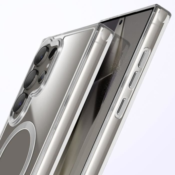 Coque MagSafe til Samsung Galaxy S24 Ultra Bag i Glas Farve Sølv Grå