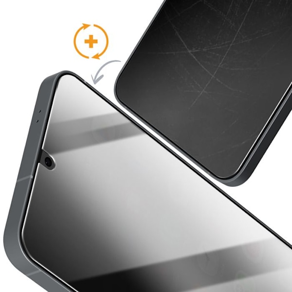 Härdat glas för Samsung Galaxy S25, reptåligt, transparent panzer-glas. Vit
