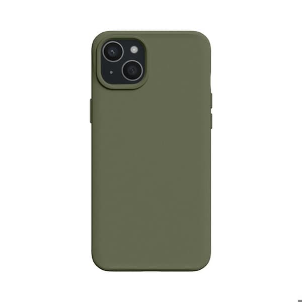 MagSafe-cover til iPhone 15 Plus, blød, stødabsorberende, SolidX-serie, Rhinoshield, grøn Grön